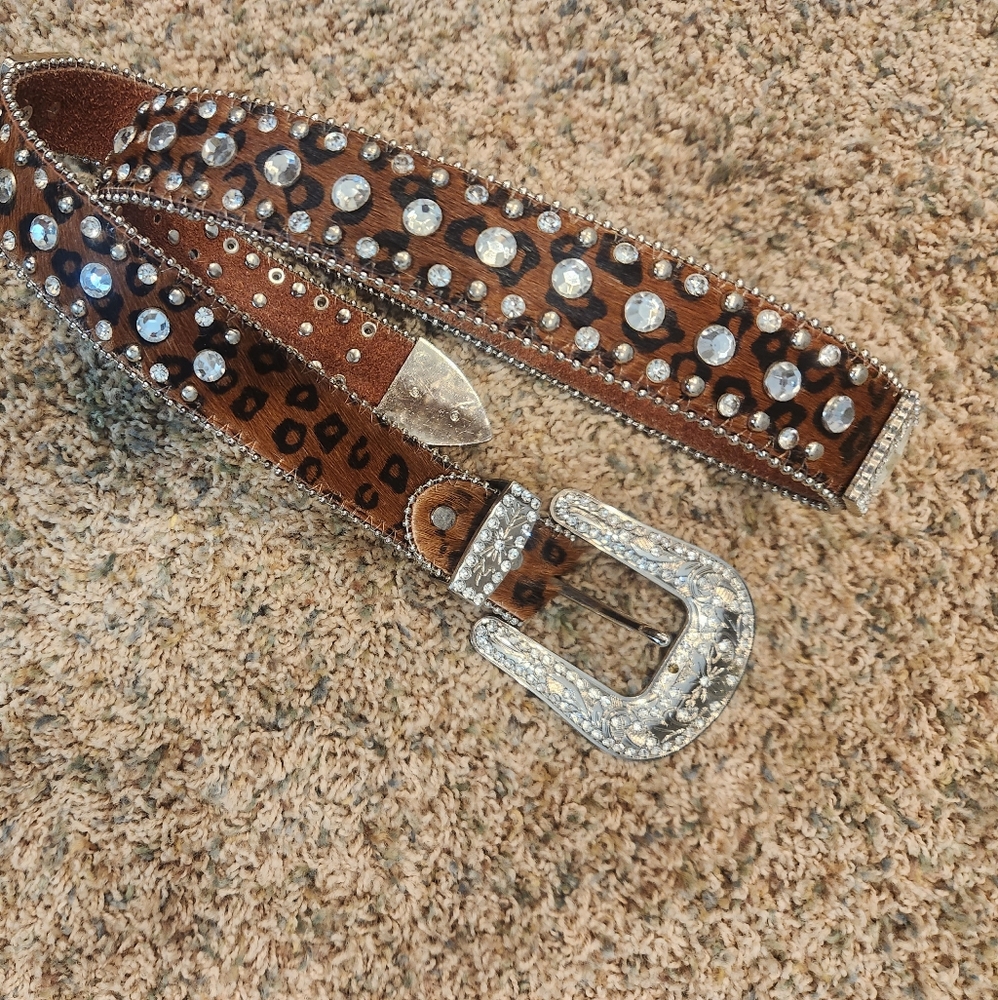 Womens western leather belt